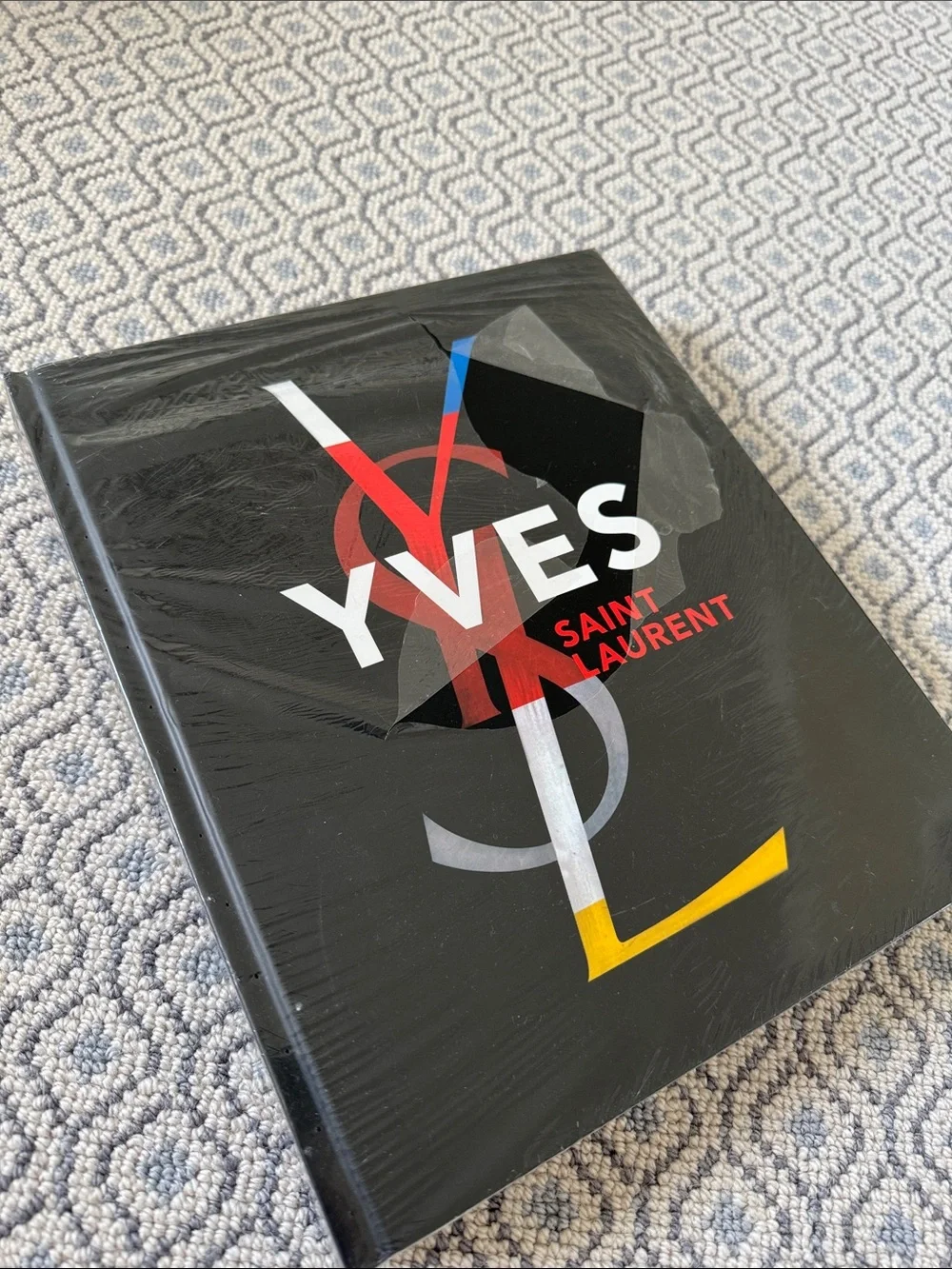 Yves Saint Laurent YSL Black Coffee Table Book with Multicolor Logo